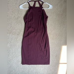 Maroon semi formal bodycon dress